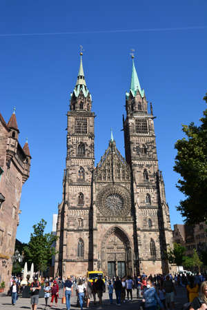 Sankt Peter and Paul cathedral in Frankfurt am Main, Germanyの写真素材