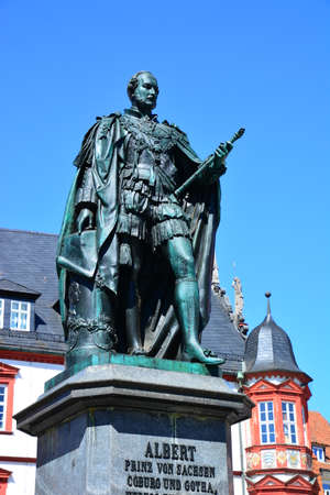Statue of the Duke of Saxony, Saxony, Germanyの写真素材