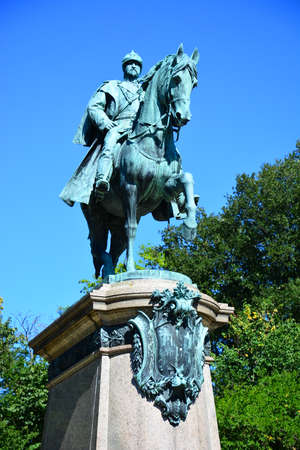 Statue of King Charles IV in Hyde Park, London, UKの写真素材