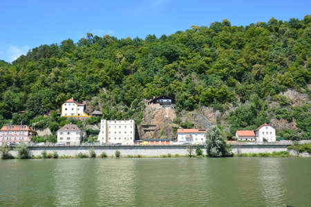 View of the river in Heidelberg, Germany.の写真素材