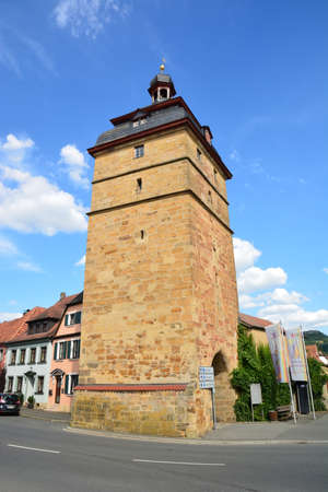 Tower in the center of Rothenburg ob der Tauber, Germanyの写真素材