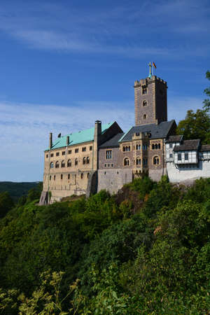 Castle in Saxony, Germany. The castle was built in the 14th century.の写真素材