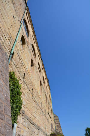 Tower of the medieval fortress in Heidelberg, Germany.の写真素材