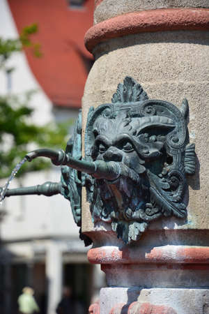 Old fountain in Prague, Czech Republicの写真素材