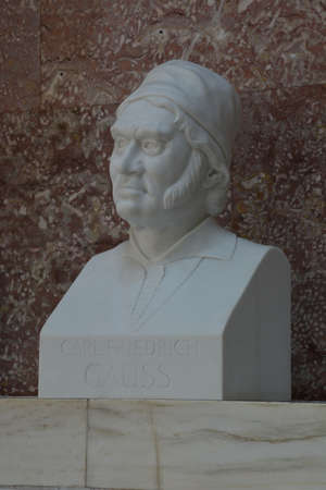 Sculpture of Carl Friedrich Gauss.の写真素材