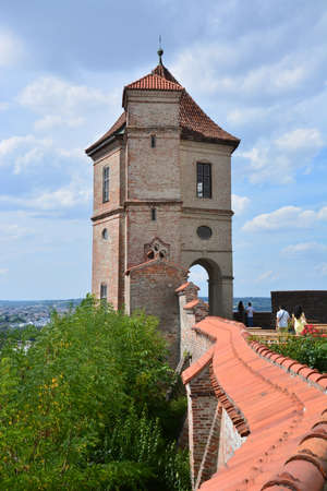 Tower of the old town of Vilnius, Lithuania.の写真素材