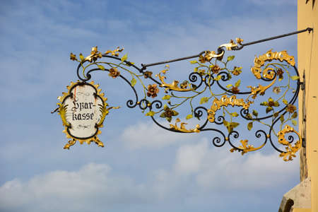 Wrought iron signboardの写真素材
