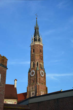 Tower of the Church of Our Lady of the Rosary in Gdansk, Polandの写真素材