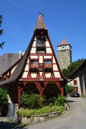 France, the picturesque village of Riquewihr in Alsaceの写真素材