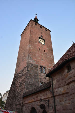 The tower of the old town hall in Nuremberg, Germanyの写真素材