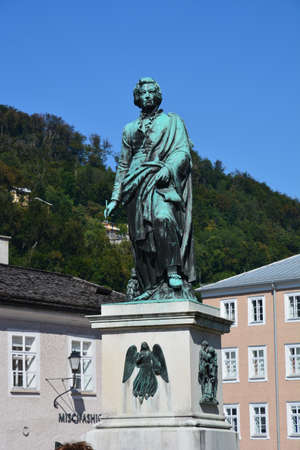 Statue of Karl Johans III in Salzburg, Austriaの写真素材