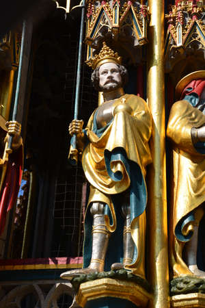 Statue of St. John the Baptist in the Church of the Assumption of the Virgin Mary in Zagreb, Croatiaの写真素材