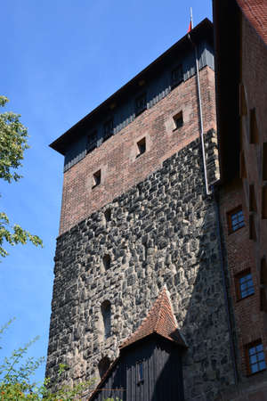 The tower of the medieval castle in Nuremberg, Germany.の写真素材