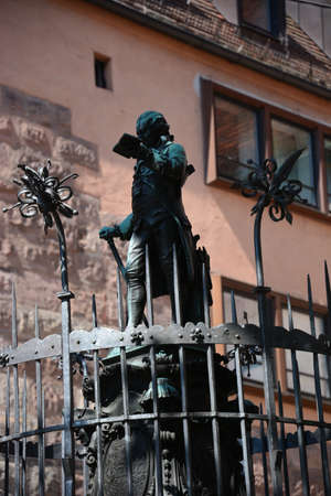 Bronze statue of Charles IV in Prague, Czech Republic.の写真素材
