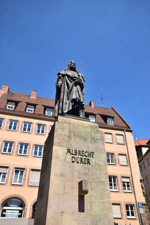 Monument to Albrecht Dürer in Nuremberg, Germanyの写真素材