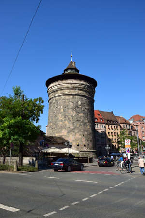 Old water tower in Bremen, Germanyの写真素材