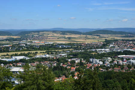 View of the city of Schmalkalden in Thuringiaの写真素材