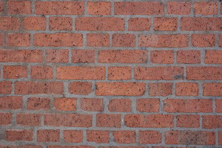 Red brick wall texture background. Wall of red bricks. Red brick wall texture background.の写真素材