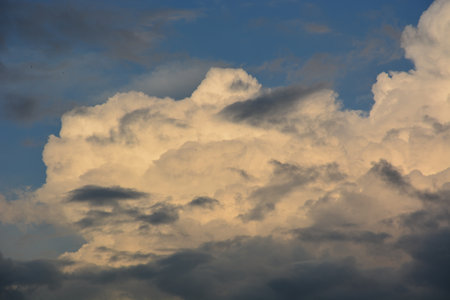 Cloudscape has been developing in gorgeous form. The clouds have been developing in gorgeous form.の写真素材