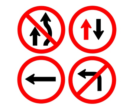 traffic sign on white