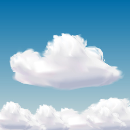 cloud on natural blue skyのイラスト素材