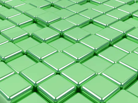 shiny green cube surfaces  の写真素材