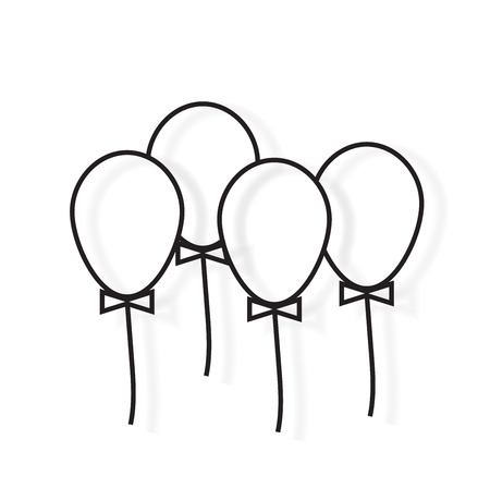 celebration balloon vector illustrationのイラスト素材