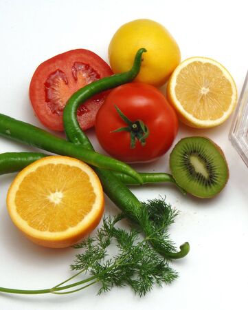 mix fruit and vegetablesの写真素材