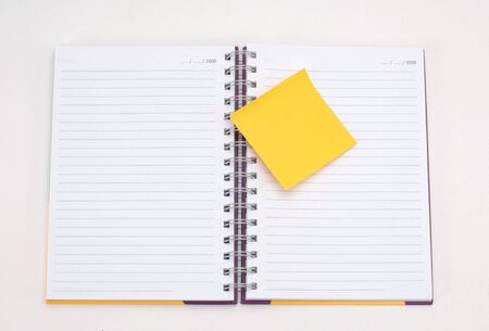 diary and sticky note