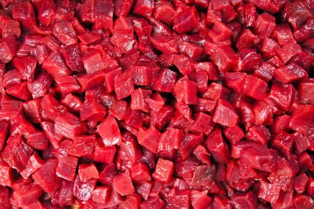 meat cubesの写真素材