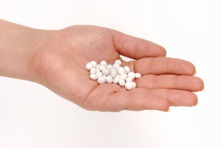 pills on handの写真素材