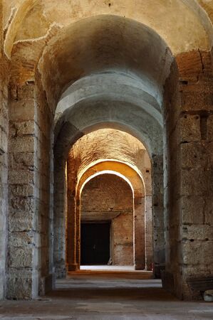 ancient historical columns at the ruin place             の写真素材