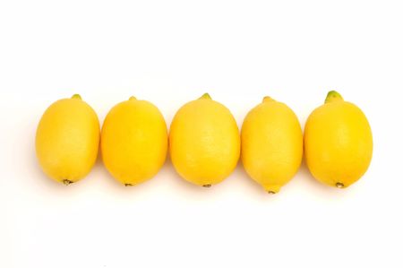 fresh citrus group isolated at white backgroundの写真素材