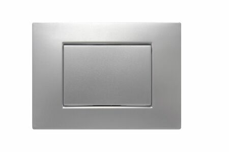 decorative metallic electric switch isolated at white 