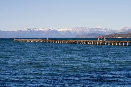   Pier at Lake Tahoeの写真素材