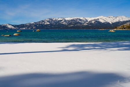 Lake Tahoe in Winterの写真素材