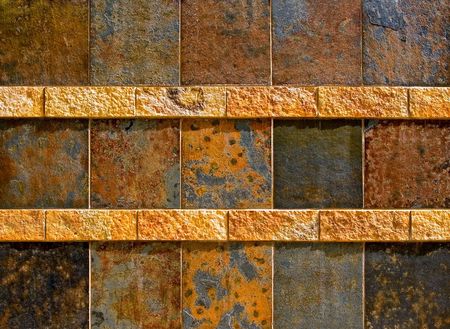Colorful old stone wall texture, backgroundの写真素材