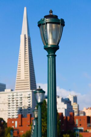 Lamp post in San Franciscoの写真素材