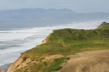 Cliff over the Pacific Oceanの写真素材