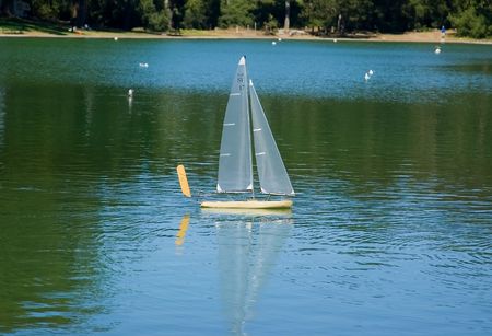   Little toy boatの写真素材