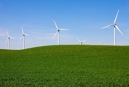 Wind turbines farmの写真素材