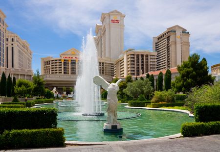 LAS VEGAS - JUNE 3: Caesars Palace hotel & casino on June 3, 2010 in Las Vegas. It opened on August 5, 1966.のeditorial素材