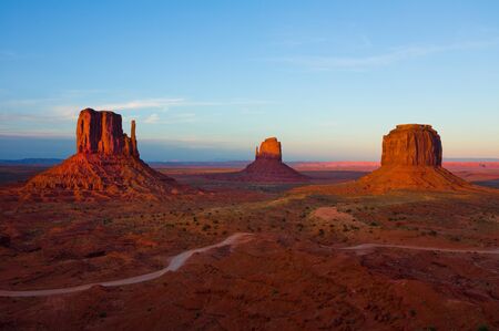 Monument Valley at sunsetの写真素材