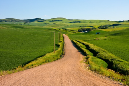 Country road in eastern Idahoの写真素材