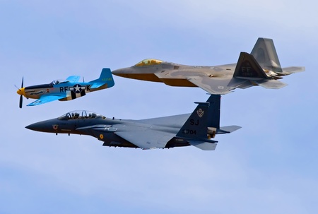 Three planes flying together