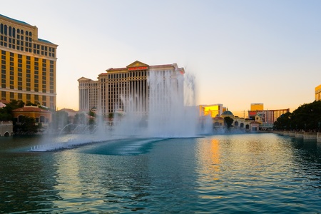 Las Vegas at sunset のeditorial素材