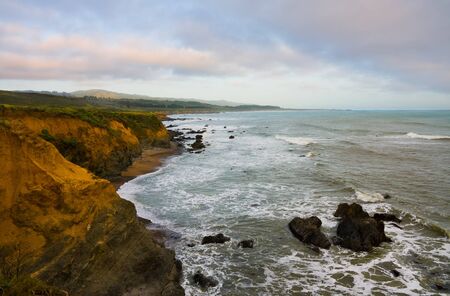 California coast before sunsetの写真素材