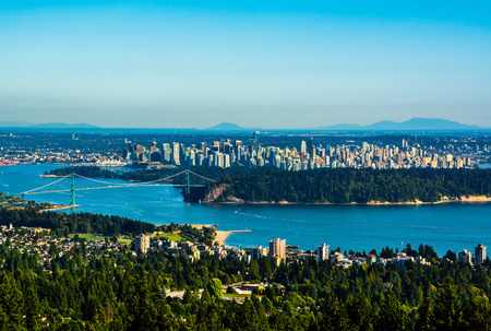Aerial view of Vancouver, Canadaの写真素材