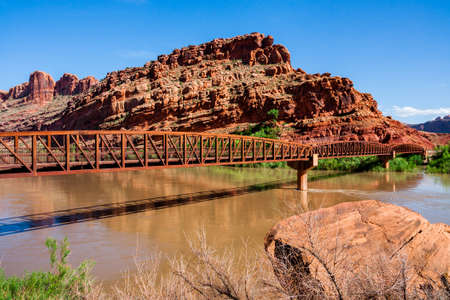 The Colorado Riverway Bridge in Moab Utah