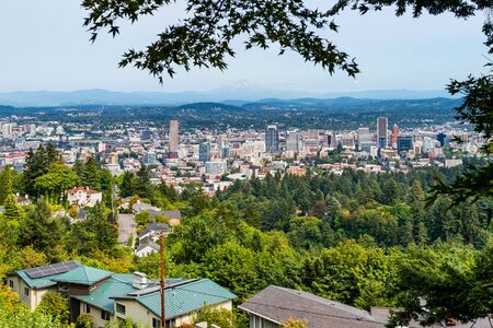 Aerial view of Portland Oregonの写真素材
